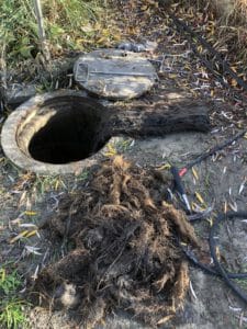 Wurzeln fräsen aus Rohrleitung
