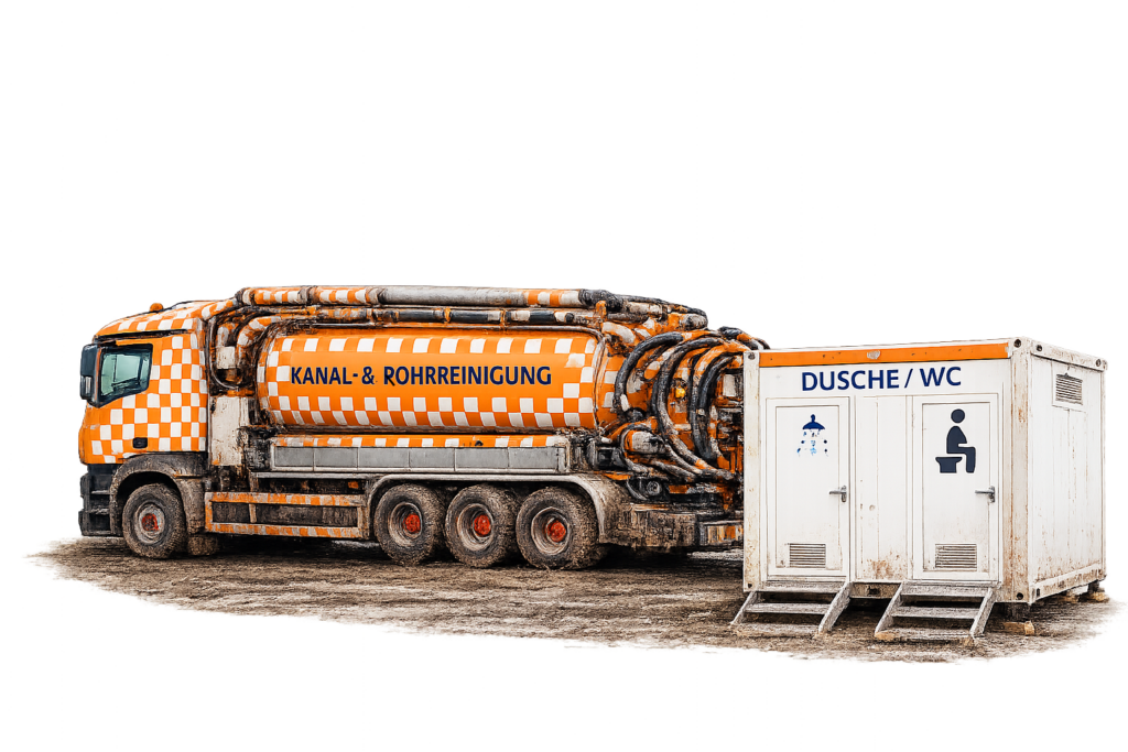 Saugarbeiten WC Container