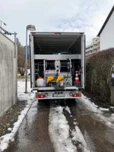 Einsatzberichte & Referenzen 1 Hochdruckspülarbeiten bei einem Einsatz in Schwäbisch Gmünd